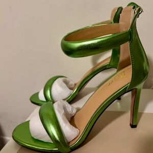 Driceic Green Metallic Stilettos